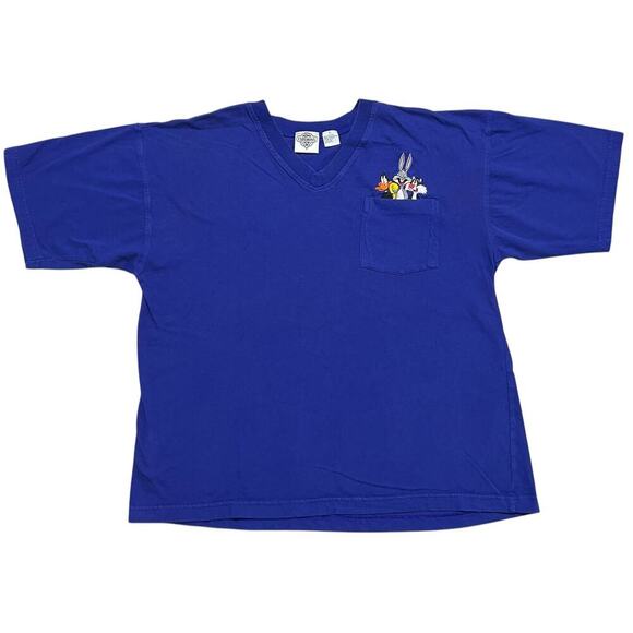 Vintage 90s Classic Warner Bros Looney Tunes Bugs Bunny & Elmer Fudd T-Shirt - L